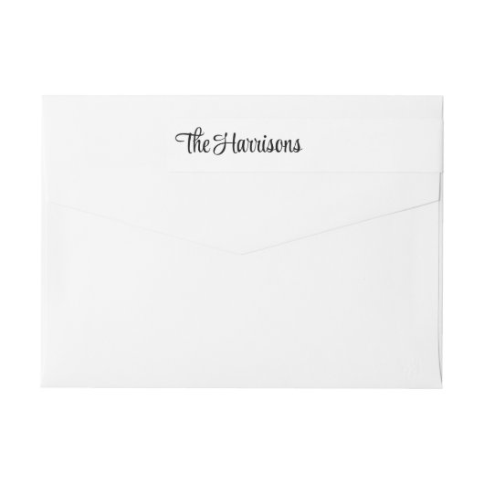 Moderne, stilvolle Script-Rücksendeadresse (Rückseite)