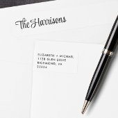 Moderne, stilvolle Script-Rücksendeadresse