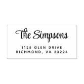 Moderne, stilvolle Script-Rücksendeadresse Gummistempel (Prägung)