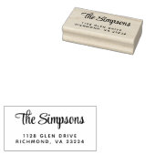 Moderne, stilvolle Script-Rücksendeadresse Gummistempel (Stempel)
