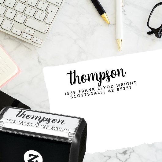 Moderne, stilvolle Script Wedding Rücksendeadresse Permastempel