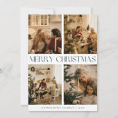 Moderne stilvolle skandinavische grüne Weihnachten (Vorderseite)