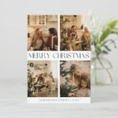 Moderne stilvolle skandinavische grüne Weihnachten (Stehend Vorderseite)