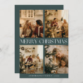 Moderne stilvolle skandinavische grüne Weihnachten (Vorne/Hinten)