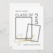 Moderne, stilvolle Skriptklasse mit 25 Foto Abschl Ankündigung (Vorne/Hinten)