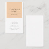 Moderne stilvolle Sleek Schlicht Trendy Apricot Lu Visitenkarte (Vorne/Hinten)