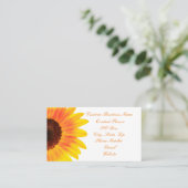 Moderne, stilvolle Sonnenblume Visitenkarte (Stehend Vorderseite)