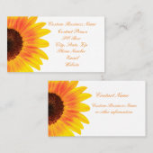 Moderne, stilvolle Sonnenblume Visitenkarte (Vorne/Hinten)