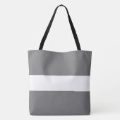 Moderne, stilvolle Sporty Wide Soft Gray White Str Tasche (Rückseite)
