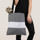 Moderne, stilvolle Sporty Wide Soft Gray White Str Tasche (Von Nahem)