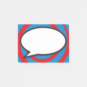 Moderne stilvolle Sprechblase im Comic-Stil Post-it Klebezettel