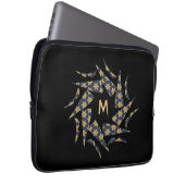 Moderne, stilvolle Star Pattern Monogram personali Laptopschutzhülle (Vorne Rechts)
