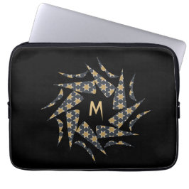 Moderne, stilvolle Star Pattern Monogram personali Laptopschutzhülle