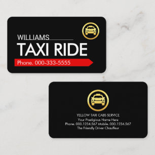 Moderne stilvolle Taxifahrt Visitenkarte