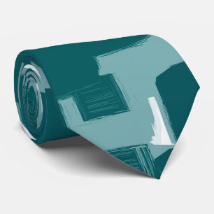 Moderne stilvolle Teal-Abstrakt-Patrouille Krawatte