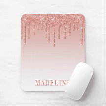 Moderne stilvolle trendige Glitter-Drip-Roségold