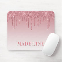 Moderne stilvolle trendige Staubrosa Glitter