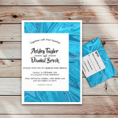 Moderne, stilvolle Trendy Blue Waves Abstrakte Hoc Einladung