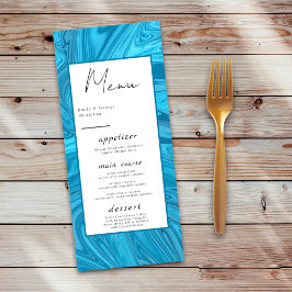 Moderne, stilvolle Trendy Blue Waves Abstrakte Hoc Menükarte