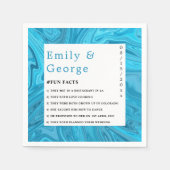 Moderne, stilvolle Trendy Blue Waves Abstrakte Hoc Serviette (Vorderseite)