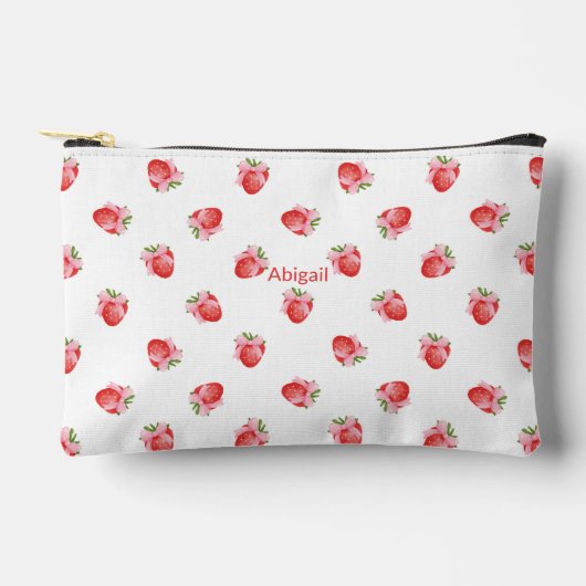 Moderne, stilvolle Trendy Strawberry Zubehörtasche (Vorderseite)