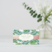 Moderne stilvolle Tropical Palm Blätter Visitenkarte (Stehend Vorderseite)