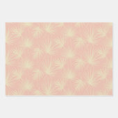 Moderne, stilvolle Tropical Palm Leaf Gray Blue Ro Geschenkpapier Set (Vorderseite 3)