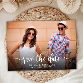 Moderne, stilvolle Typografie Script 1 Foto Hochze Save The Date