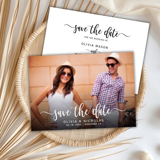 Moderne, stilvolle Typografie Script 1 Foto Hochze Save The Date