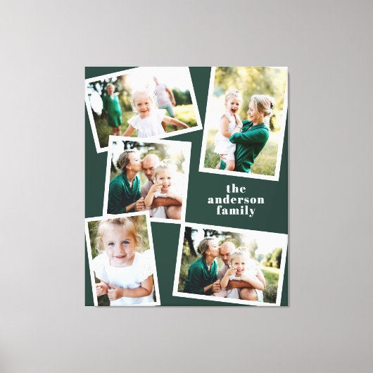 Moderne, stilvolle und familiengrüne Wohngestaltun Leinwanddruck (Vorderseite)