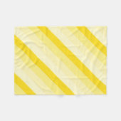Moderne, stilvolle Vanilla Gelbe Streifen Fleecedecke (Vorderseite (Horizontal))