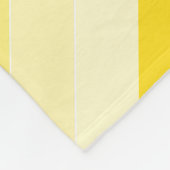 Moderne, stilvolle Vanilla Gelbe Streifen Fleecedecke (Ecke)