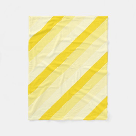 Moderne, stilvolle Vanilla Gelbe Streifen Fleecedecke (Vorderseite)