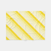 Moderne stilvolle Vanilla Gelbe weiße Streifen tre Fleecedecke (Vorderseite (Horizontal))