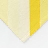 Moderne stilvolle Vanilla Gelbe weiße Streifen tre Fleecedecke (Ecke)