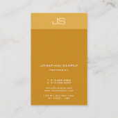 Moderne, stilvolle, vertikale Mongram Vorlage Eleg Visitenkarte (Rückseite)