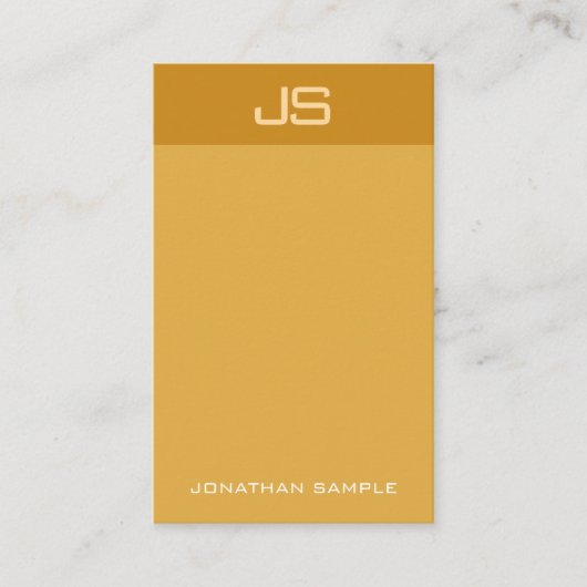 Moderne, stilvolle, vertikale Mongram Vorlage Eleg Visitenkarte (Vorderseite)