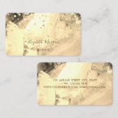 Moderne, stilvolle Wasserfarbe ,Goldene Konfetti Visitenkarte (Vorne/Hinten)