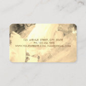 Moderne, stilvolle Wasserfarbe ,Goldene Konfetti Visitenkarte (Rückseite)