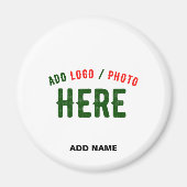 MODERNE, STILVOLLE WEISSE BRANCHE MAGNET (Vorne)