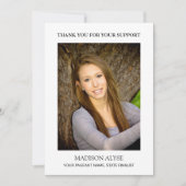 Moderne, stilvolle White Pageant Danke Foto (Vorderseite)