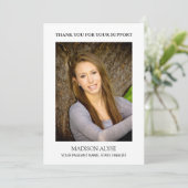 Moderne, stilvolle White Pageant Danke Foto (Stehend Vorderseite)