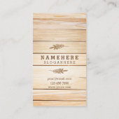 Moderne, stilvolle Wood Vertical Business Card Visitenkarte (Rückseite)