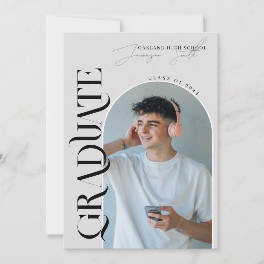 Moderne, stilvolle Zeitschrift Cover | FOTO ABSCHL Einladung (Vorderseite)