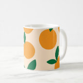 Moderne stilvolle Zitrusfrucht-Orangen-Muster Kaffeetasse (VorderseiteRechts)