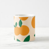 Moderne stilvolle Zitrusfrucht-Orangen-Muster Kaffeetasse (Mittel)