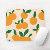 Moderne stilvolle Zitrusfrucht-Orangen-Muster Mousepad (Mit Mouse)