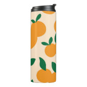 Moderne stilvolle Zitrusfrucht-Orangen-Muster Thermosbecher (Nach links gedreht)