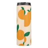 Moderne stilvolle Zitrusfrucht-Orangen-Muster Thermosbecher (Rückseite)