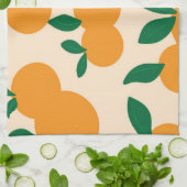 Moderne stilvolle Zitrusfrüchte Orangen Muster Geschirrtuch (Gefaltet)